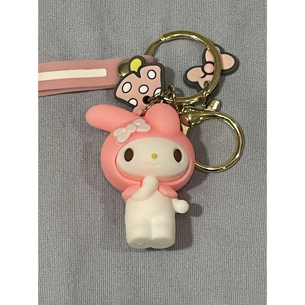 NEW Sanrio Hello Kitty My Melody Action Figure Keychain ‎ Bag Charm Key Ring